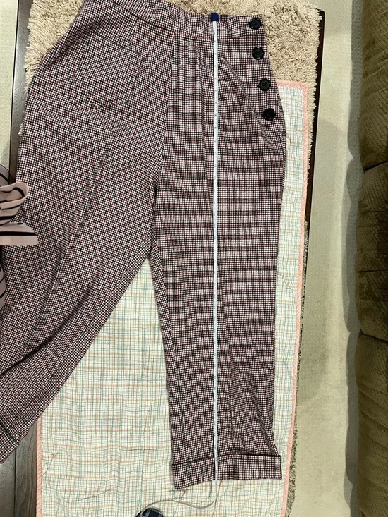 Vivien of Holloway Red and Black Checked Katherine Trousers - Picture 8 of 9